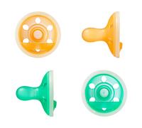 Tommee Tippee Breast-Like Night Glow Dummy, 0-6m, 4 Pack, Lightweight, One-Piece Silicone Design