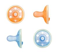 Tommee Tippee Breast-Like NightGlow Dummy, 6-18m, 4-Pack, Lightweight, One-Piece Silicone Design