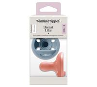 Tommee Tippee Breast-like Soothers, 6-18m, 2-pack, Symmetrical Silicone Teat