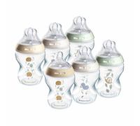 Tommee Tippee Closer To Natural 6 Pack (260ml) Baby Bottles- Clear/Neutral