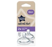 Tommee Tippee Closer to Nature Vari Flow Teat 0+ months Pack of 2
