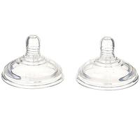 Tommee Tippee Closer to Nature Baby Bottle Teats, Breast-Like, Anti-Colic Valve, Soft Silicone, Fast Flow, 6m+, Pack of 2