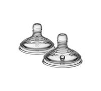 Tommee Tippee - Closer to Nature Bottle Teats - Mimicking Maternal Breast with Anti-Colic Valve - Variable Flow - Pack of 2