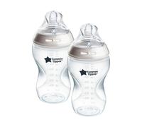Tommee Tippee Closer to Nature Clear Baby Bottles 340ml Anti-Colic Silicone T...