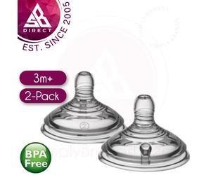 Tommee Tippee Closer to Nature Easi-Vent Baby Bottle Teat│Medium Flow Nipple│2Pk
