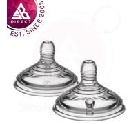 Tommee Tippee Closer to Nature Easi-Vent Fast Flow Teat|Soft Silicone-Pack of 2