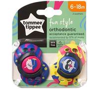 Tommee Tippee Fun Style Soother 6-18 months Pack of 2 Assorted