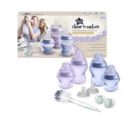 Tommee Tippee Natural Start Newborn Starter Set, 150ml and 260ml Anti-Colic Baby Bottles with Slow Teat Included, Slow & Medium-Flow Breast-Like Teats for a Natural Latch, Self-Sterilising, Pink