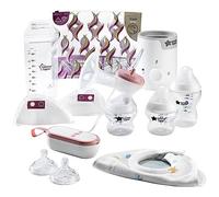 Tommee Tippee Complete Breastfeeding Kit, Single Electric Breast Pump, Food and Bottle Warmer, Baby Bottles, Breast Pads and Milk Storage Bags