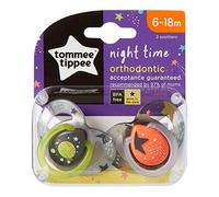 Tommee Tippee CTN Night Time Soothers 0-6m, 6-18m, 18-36m (Grey/Grey (6-18m))