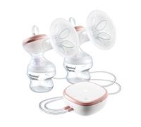 Tommee Tippee Double Electric Breast Pump, Hospital Grade, Soft Silicone Petal Massage Cushion, 24mm Flange + 5 Inserts for Perfect Fit, 2 Modes & up to 9 Levels, Quiet, USB Rechargeable, 90 Mins