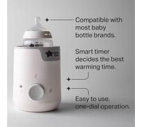 Tommee Tippee Easiwarm Bottle Warmer, White, Warms Breast Milk to Body Temperature in 4 Minutes, with Automatic Timer and One-Dial Operation