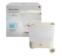 Tommee Tippee Electric Steam Steriliser for Baby Bottles, White | Newborn essential; natural steam; fits 6 bottles; includes 0-6m dummy; 24-hour sterile storage; auto-off; anti-scale alert