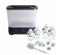 Tommee Tippee Electric Steriliser & Newborn Baby Bottle Starter Kit Set - Clear