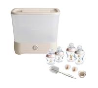 Tommee Tippee Electric Steriliser & Newborn Baby Bottle Starter Kit Set - Pink