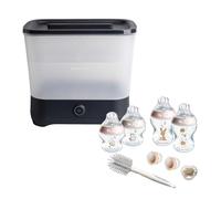 Tommee Tippee Electric Steriliser & Newborn Baby Bottle Starter Kit Set - Pink