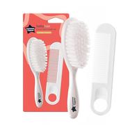 Tommee Tippee Essential Basics Brush and Comb Set, White, 2 Count (Pack of 1)