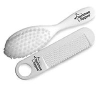 Tommee Tippee Essential Basics Brush and Comb Set, White, 2 Count (Pack of 1)