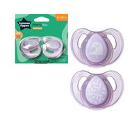 Tommee Tippee Every Day Essential Natural Latex Dummies, Round Cherry Shaped Teat, 6-18m, Symmetrical Design, BPA-Free, Pack of 2,