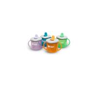 Tommee Tippee First Cup Sippy Cup for Babies with Flip-Up Free-Flow Spout and Easy Gip Handles, 4m+, 190ml, Pack of 4, 4 Colours (1x Orange, 1x Blue,
