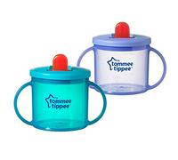 Tommee Tippee Free Flow Trainer Cup with Handles, BPA-Free, 6oz, 2 Count (Designs May Vary)
