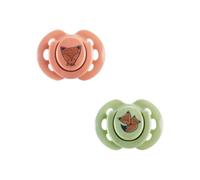 Tommee Tippee Fun Style Dummies, Symmetrical Orthodontic Design, BPA-Free Silicone, 0-6m, Pack of 2 Dummies, Colours May Vary