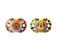 Tommee Tippee Fun Style Soothers, 18-36m, 2 Pack, Symmetrical Orthodontic Design, BPA-Free Silicone, Colours May Vary
