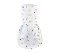 Tommee Tippee Groswaddle Newborn Baby Cotton Hip-Healthy Swaddle Alternative - Jungle Animals - Birth up to 14bs, Dark Grey, 0-3 Months