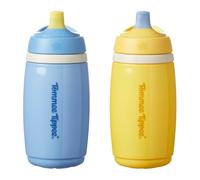 Tommee Tippee, Insulated Active Spout Cup, 12M+, 266Ml, Blue And Yellow - 2 Pack
