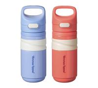 Tommee Tippee Insulated Flip Top Sporty Spill-Proof Toddler Water Bottle for 18 Months+, 11oz, Push-to-Open Lid Helps Keep Spout Clean, Pack of 2, Blue and Red
