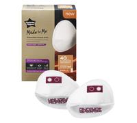 Tommee Tippee Made for Me Daily Disposable Breast Pads, Small, 40 Pack, Soft, Absorbent and Leak-Free, Contoured Shape, Adhesive Patch