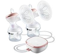 Tommee Tippee Made for Me Double Electric Breast Pump, Wireless, 9 Express Modes, Quiet, Portable, Massaging Cushions, Strong Suction, Soft Feel, USB Rechargeable, 150ml Baby Bottles Included.