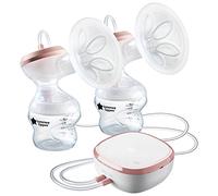 Tommee Tippee Made for Me Double Electric Breast Pump, Wireless, 9 Express Modes, Quiet, Portable, Massaging Cushions, Strong Suction, Soft Feel, USB Rechargeable, 150ml Baby Bottles Included.