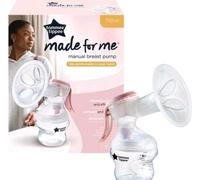 Tommee Tippee Made for Me Single Manual Breast Pump, Strong Suction, Soft Feel, Ergonomic Handle, Portable and Quiet Breastmilk Pump, Baby Bottle