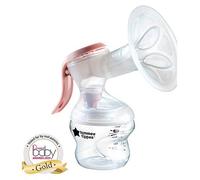 Tommee Tippee Made for Me Single Manual Breast Pump, Strong Suction, Soft Feel, Ergonomic Handle, Portable Pump, Bottle Inc