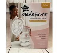 Tommee Tippee Made for Me Single Manual Breast Pump, Strong Suction, Soft Feel, Ergonomic Handle, Portable and Quiet Breastmilk Pump, Baby Bottle