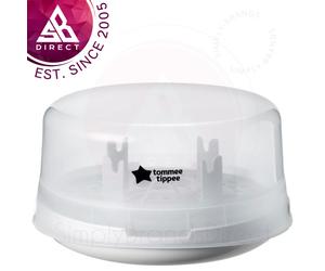 Tommee Tippee Micro-Steam Microwave Steriliser│Natural Steam Steriliser│White
