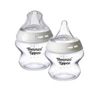 Tommee Tippee Natural Start 150ml Baby Bottle and Deep Latch Teat, Extra Slow Flow, 2 Pack