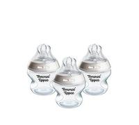 Tommee Tippee Natural Start 3 x 150ml Feeding Bottles, Clear Clear
