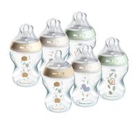 Tommee Tippee Natural Start Baby Bottles for 0m+, Pack of 6 260ml Baby Bottles, with Slow Flow Breast-Like Teat for a Natural Latch, Self-Sterilising and BPA Free, Baby Feeding Essentials, Pond