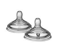 Tommee Tippee, Silicone Natural Start Baby Bottle Teats, Extra-Slow Flow - 2 Pack