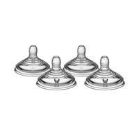 Tommee Tippee Natural Start Bottle Nipples, Fast Flow, 6m+ | Pack of 4, Breast-Like for a Natural Latch, Anti-Colic Valve, Soft Silicone, BPA Free
