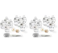 Tommee Tippee Natural Start Bottle & Soother Starter Set, 150ml & 260ml Natural Start Self-Sterilising Bottles, with Extra Slow & Slow-Flow Teats, and Ultralight StayPut & Newborn Soothers Included