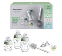 Tommee Tippee Natural Start Glass Newborn Starter Set, 150ml and 250ml Anti-Colic Baby Bottles, Slow and Medium Flow Breast-Like Teats for a Natural Latch, Self-Sterilising