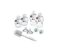 Tommee Tippee Natural Start Newborn Starter Set, 150ml and 260ml Anti-Colic Baby Bottles with Slow Teat Included, Slow & Medium-Flow Breast-Like Teats for a Natural Latch, Self-Sterilising