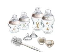 Tommee Tippee Natural Start Newborn Starter Set, 150ml and 260ml Anti-Colic Baby Bottles with Slow Teat Included, Slow & Medium-Flow Breast-Like Teats for a Natural Latch, Self-Sterilising, Pink