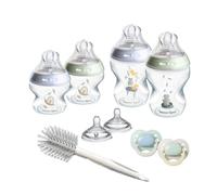 Tommee Tippee Closer to Nature Newborn Baby Bottle Starter Kit Set with x2 Soothers & Bottle Brush - Blue