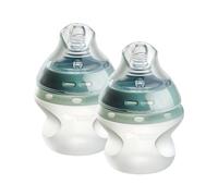 Tommee Tippee Natural Start Silicone Baby Bottles for 0m+, 2X 150ml Baby Bottles, with Slow Flow Breast-Like Teat for a Natural Latch, Self-Sterilising and BPA Free, Baby Feeding Essentials