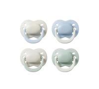 Tommee Tippee Newborn Soother, 0-2 Months, 4 Pack, Orthodontic Dummy, Extra Air Holes, Tiny Teat, 100% BPA Free, Steriliser Safe, Summer Clouds and New Dawn