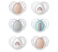 Tommee Tippee Night Time Soother, 6-18m, 6 Pack, Glow in The dark Soothers, Pink & Multi